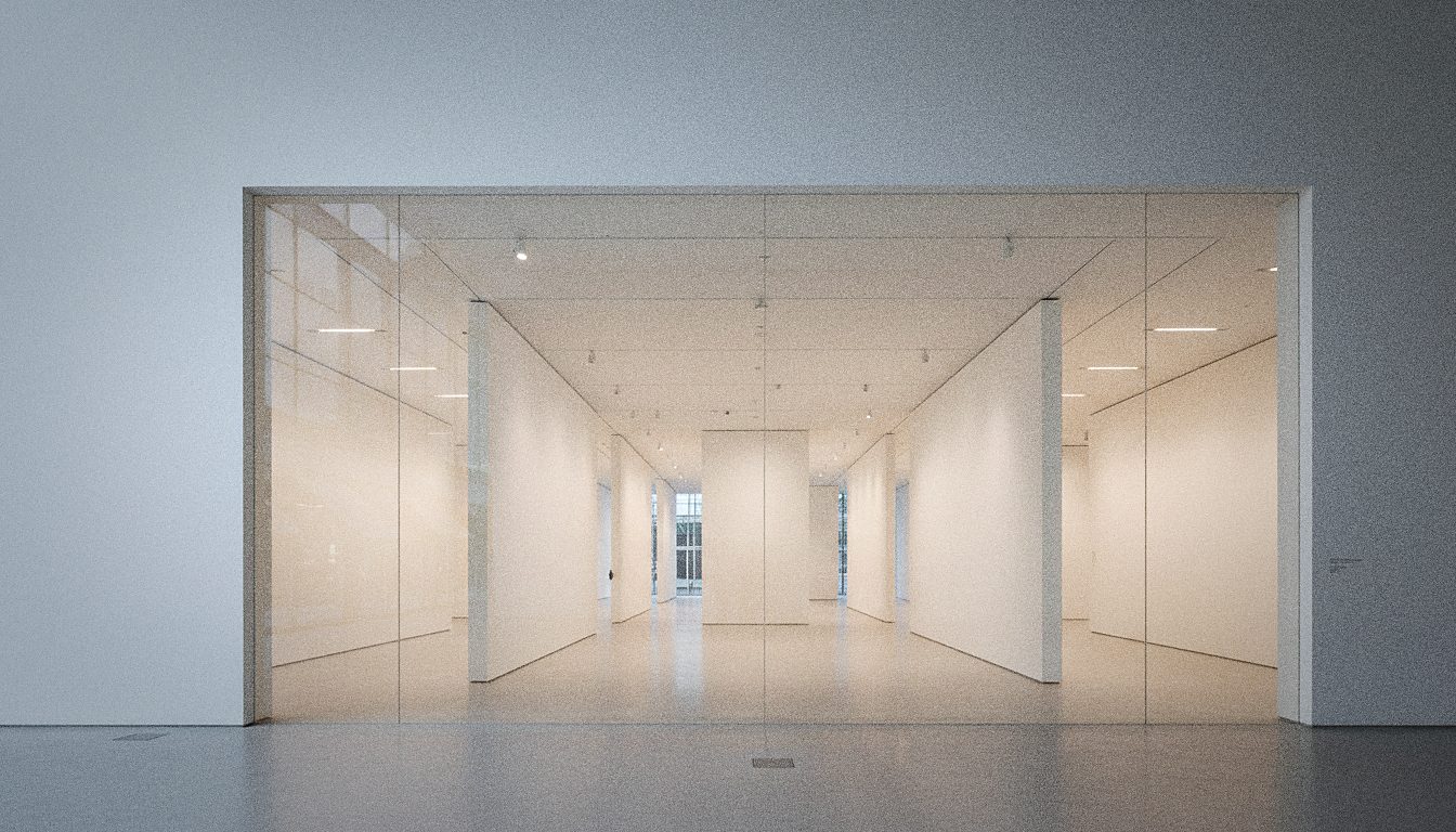 La façade moderne et épurée du Musée Van Gogh sur le Museumplein à Amsterdam, avec son hall d'entrée en verre